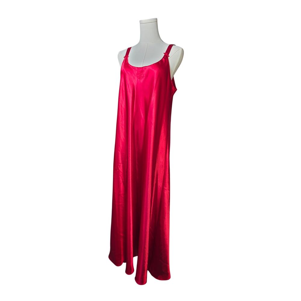 OSCAR DE LA RENTA Vintage Red Signature Maxi Nightgown